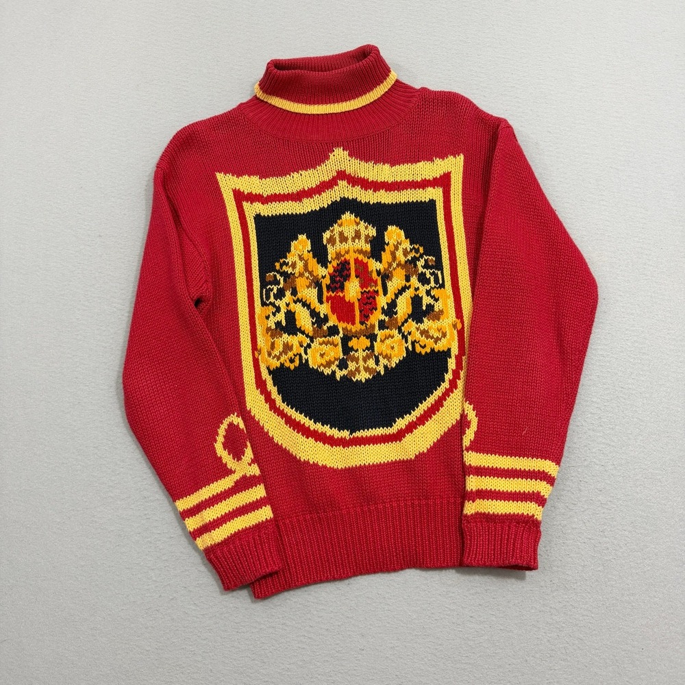 Vintage The Eagles Eye Crest Turtleneck Sweater Women's Small 1993 Coat of Arms
